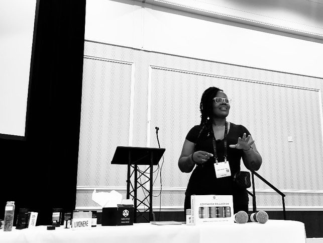 at the <a href="/cannaexpos/">Midwest CannaExpos</a> (BLAZE) event at Union Station this morning where our very own Jamila was the opening speaker giving a talk on terpenes. what a great event with a fantastic turnout •