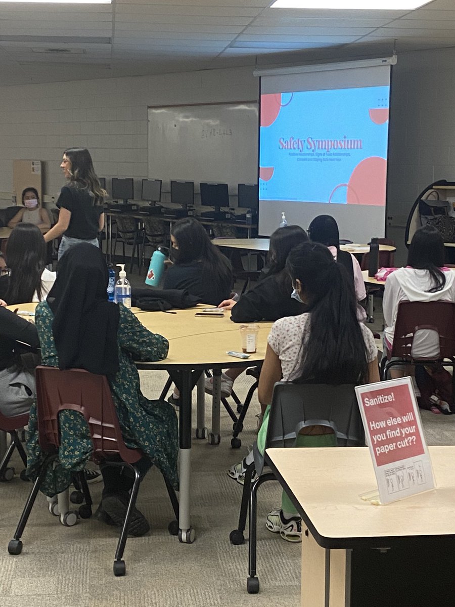 Today <a href="/GuideWoodlands/">Woodlands Student Services</a> grade 12 self identifying females participated in our first Safety Symposium. The day was empowering as the girls received training on consent, toxic relationships and how to keep safe next year. <a href="/PeelSchools/">Peel District School Board</a>