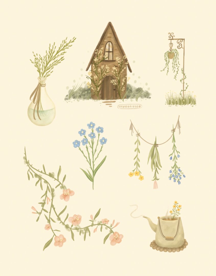 ahyasartroom's tweet photo. Who else can’t get over cottagecore?🌼🧺✨🫖 https://t.co/mSZ1BR1A01