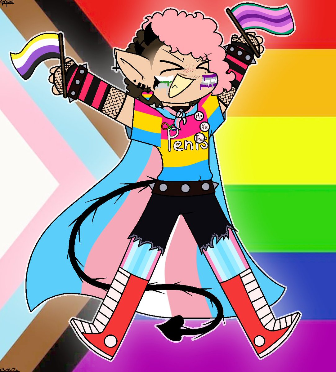 bloodyv4mpzzz's tweet photo. Happy Pride 2022!! Let's strive to make this Pride all about supporting and uplifting one another like we should! Don't invalidate yourself and accept others!!
Hope u guys like this pic of me :] le me pride
-
#pridemonth #pride2022 #pridemonth2022 #trans #enby #aroacespec #pan https://t.co/ZUPebBfeKp