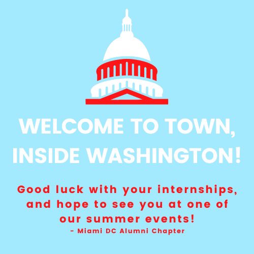 MiamiDCAlumni's tweet photo. Welcome, IW students! #MUInsideWashington https://t.co/8u6PR8ZmAn