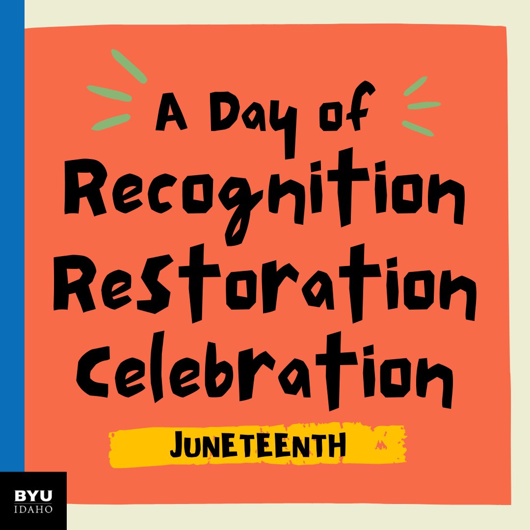 BYUIFinAid's tweet photo. "My humanity is bound up in yours, for we can only be human together." - Desmond Tutu, Human Rights Activist and Theologian 

Happy Juneteenth observed at BYUI. Celebrate your freedom today and every day.
 
#byuifinancialaid #juneteenth #freedom #unity https://t.co/a3xsk7WJrj
