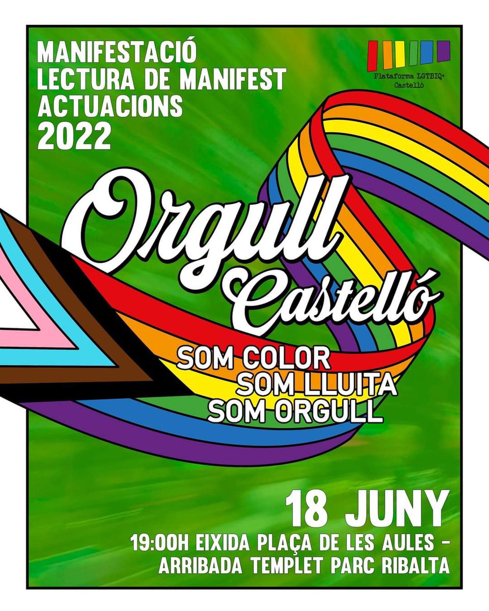 Queer_Fest_'s tweet image. Orgull a Castelló, Som colors Som lluita i Som orgull