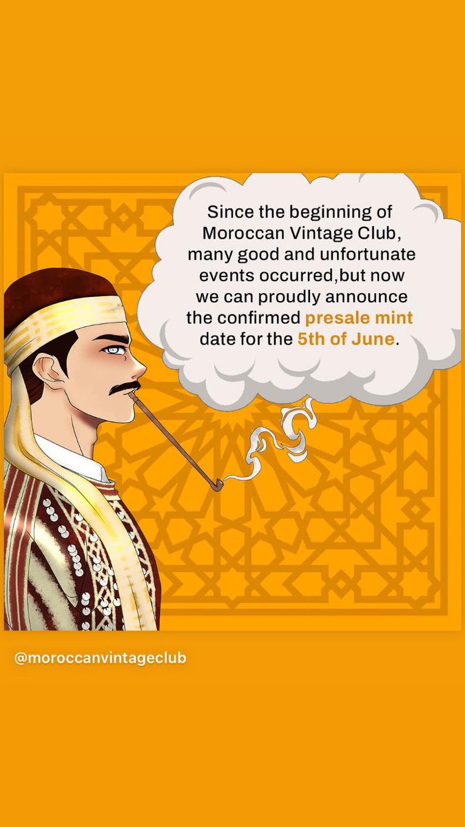 moroccanvcnft's tweet photo. Sharing this incredible moment with our community is our greatest honour hope to see you there for the start of an unprecedented adventure here in Morocco…🇲🇦🇲🇦
#nft #moroccanvintageclub #moroccannft https://t.co/NVigYv2lt7
