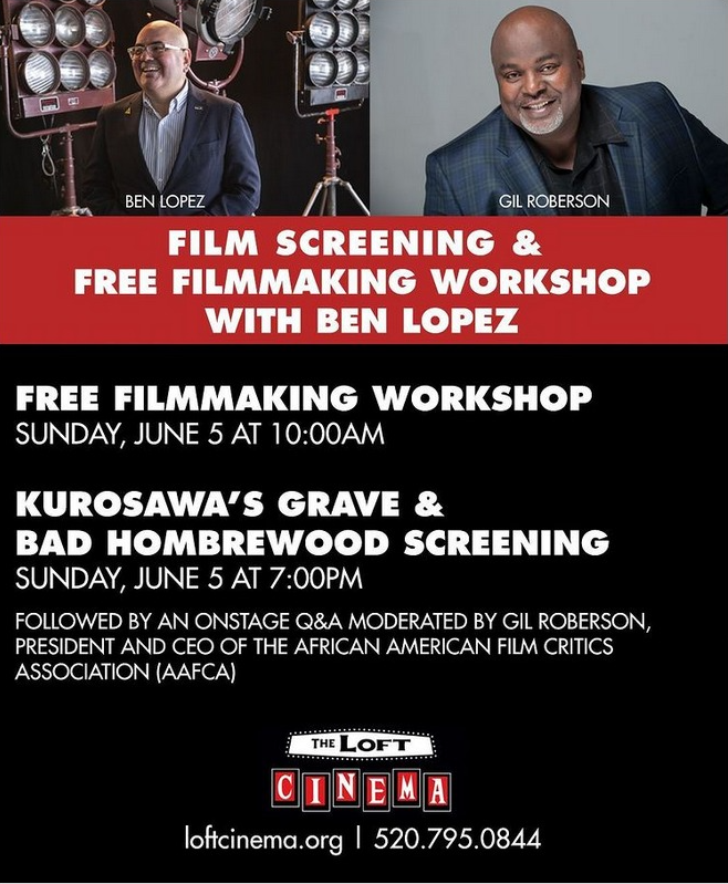 ActorsSlash's tweet photo. This Sunday June 5.
Free #filmmaking workshop “Demystifying the U.S. Entertainment Ecosystem” & #film #screening
With filmmaker/producer/activist #BenLopez (@vientofuego) at @TheLoftCinema in Tucson, AZ
Q&A @gilrobertson @theaafca
RSVP at: https://t.co/8OUDOB74lq
#Kurosawa https://t.co/RYRQiArZ2k