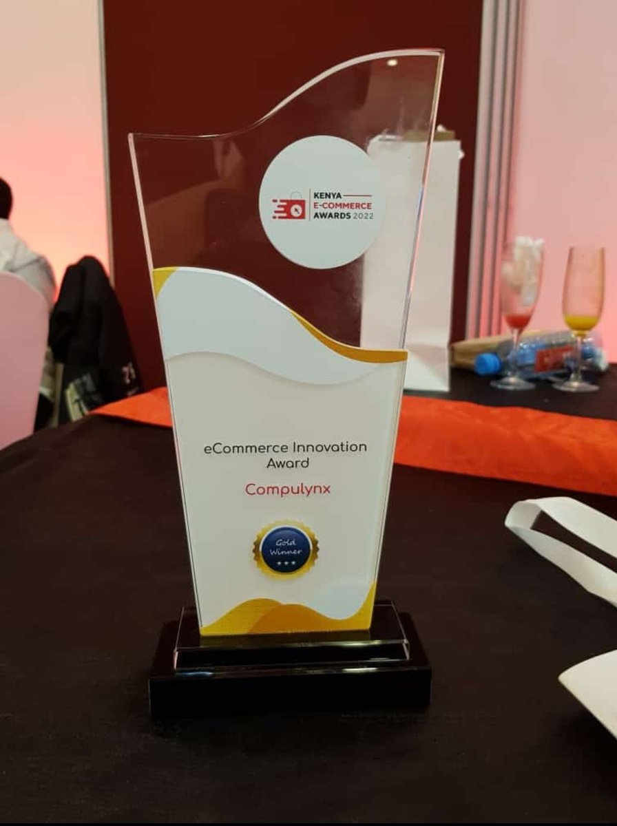 CompulynxLtd's tweet photo. We Won the Gold Award for the eCommerce Innovation Award at Kenya E-Commerce Summit & Awards 2022! We are Truly grateful to all our customers for trusting us and deploying our #NexxRetail e-commerce platform to grow their business #CompuLynxFamily #kenyaecommerceawards https://t.co/hIQX8caWM7