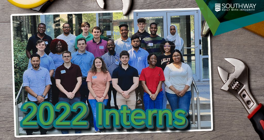 southwaybuilder's tweet photo. Southway’s 2022 Interns had their first day and orientation on Tuesday, May 31st!
We at Southway proudly welcome all our interns and cannot wait to see everything they will learn and accomplish during their time with us!
#interns #maximumpotential #lovewhereyouwork #southway https://t.co/hTldA4x8Aj
