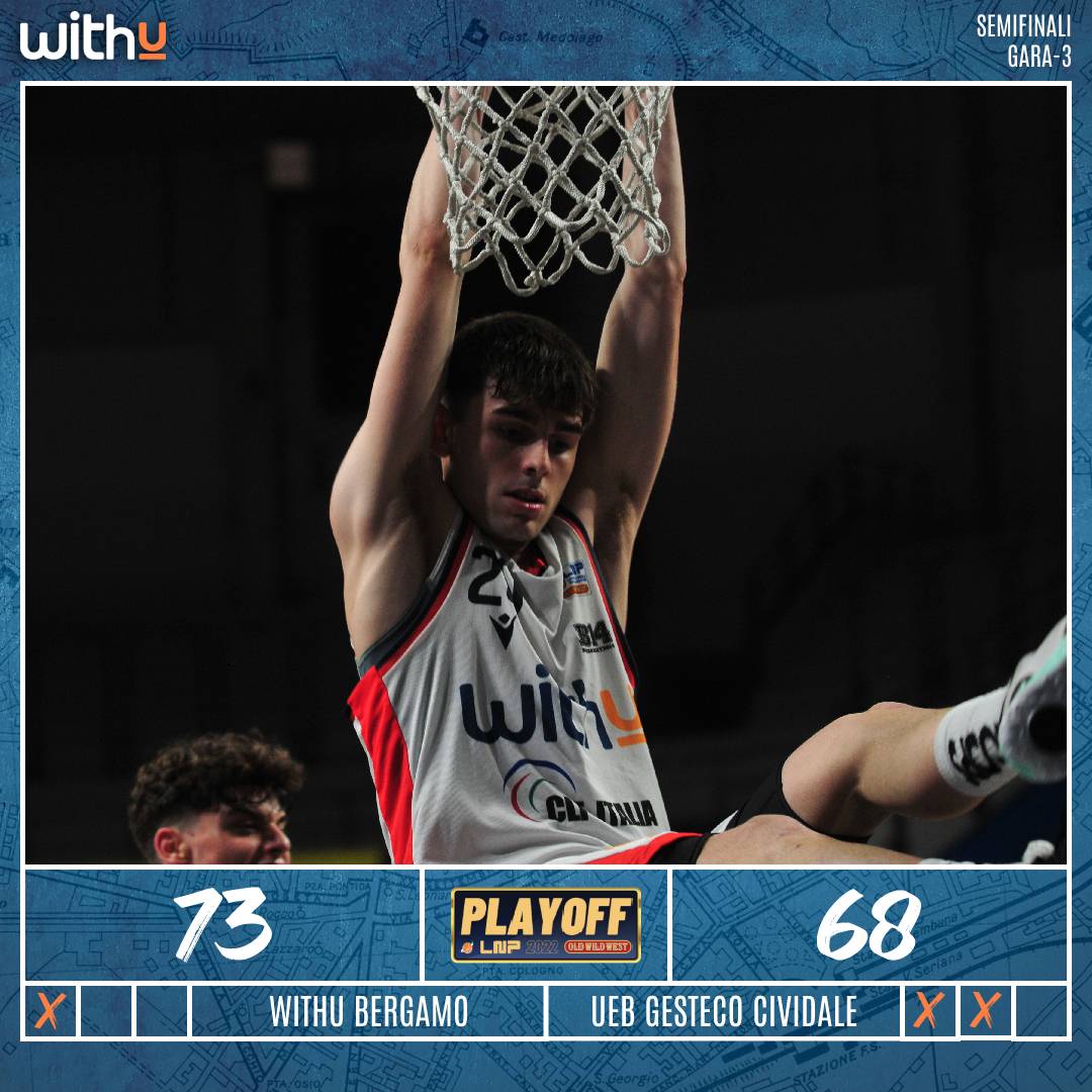 Finale | ⚫⚫⚫⚫
WithU Bergamo-UEB Gesteco Cividale 73-68
Semplicemente... MERAVIGLIOSI!!!
I ragazzi giocano una partita favolosa, battono Cividale in gara-3, e domenica si torna in campo per una gara-4 da cuori forti!!!
#AnimaBergamo #NoiSiamoBergamo <a href="/LNPSOCIAL/">Lega Nazionale Pall</a>