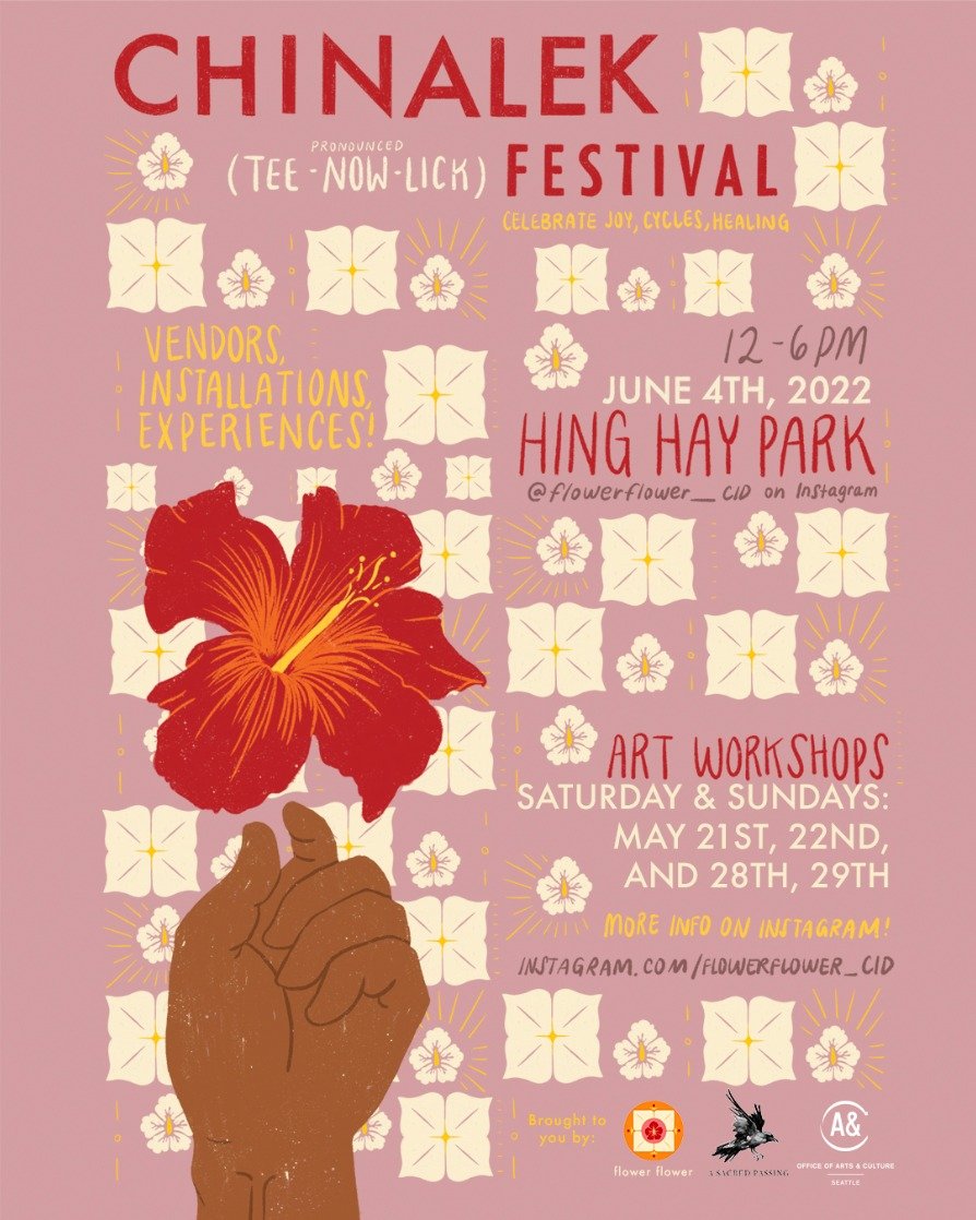 SeattleArts's tweet photo. Saturday June 4, head over to Hing Hay Park from 12-6 p.m. for the CHinalek Festival Celebration: Temporary art installations, live poetry, performances, Qi Gong and movement activities, resource tabling, vendors, zine and map takeaway.
https://t.co/N15Ge556Tt
#CreatedCommons https://t.co/DNswO2r53N