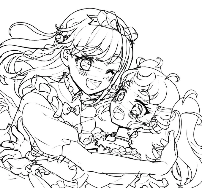 ファンブックで描かせていただいた、まつりとみゃむのポスターラフです✨✨

#ワッチャプリマジ!
#プリマジ
#辻永ひつじ 