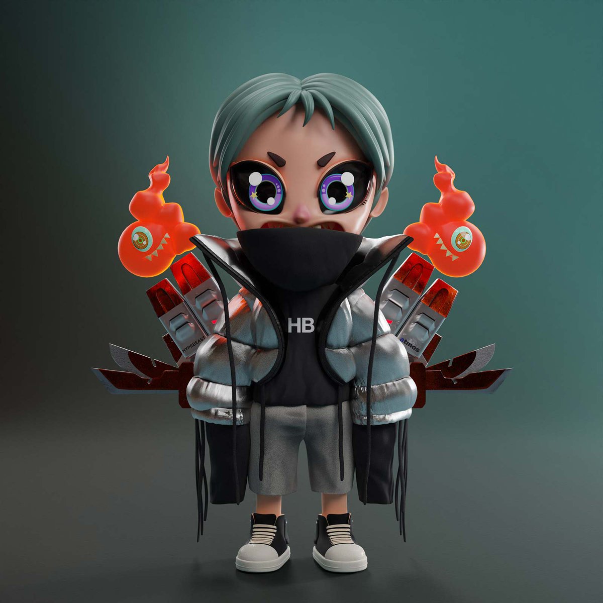 psirc__eth's tweet photo. @KarafuruNFT Scooped my grey hair bro! The traits from @WD_Willy are so dope!

#My3DKarafuru https://t.co/jTvI3g577B