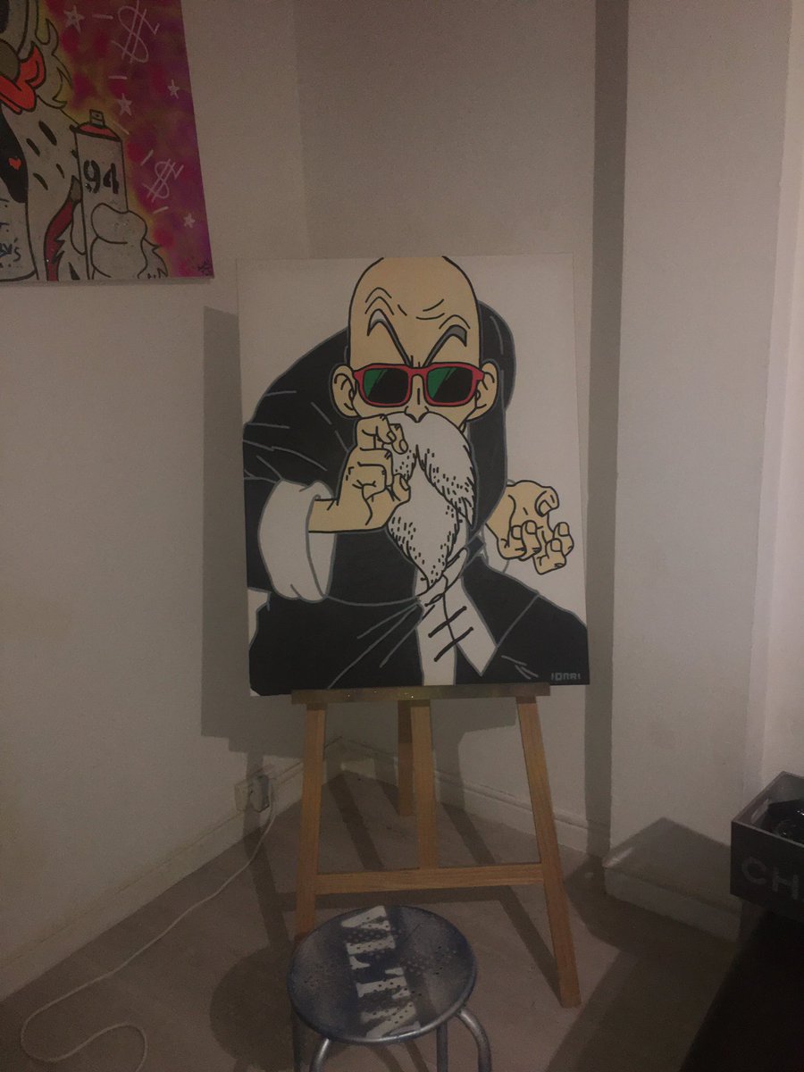 10maicrypto's tweet photo. #DragonBallZ street art œuvre tableau fait main tortue génial https://t.co/gDzreWSyGT