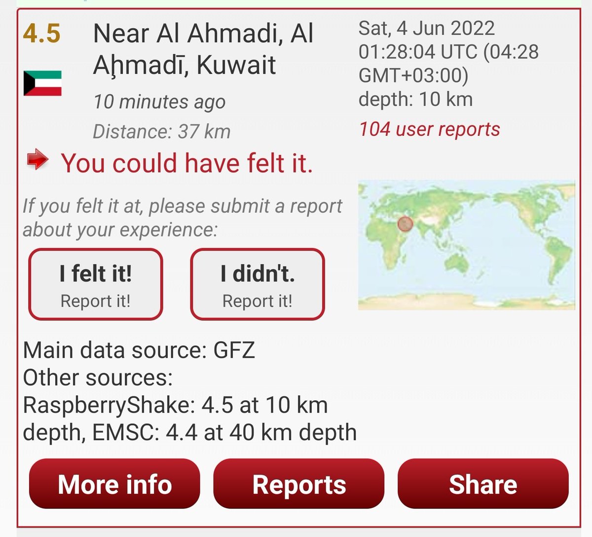 FS_178's tweet image. #الهزه_الارضيه 
اللهم لك الحمد تعدانا الشر بإذن الله

 اللهم إنك أنت الله لا إله إلاانت انت الغني ونحن الفقراء نحن عبيدك بنو عبيدك نواصينا بيدك ماضٍ فينا حكمك عدل فيناقضاؤك لاملجأ ولا منجى منك إلاإليك اللهم ادفع عناالبلاء والبراكين والزلازل والمحن وجميع الفتن ماظهر منها وما بطن