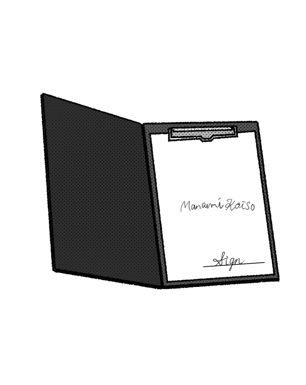 Manami K 白黒イラスト ファイル バインダー 書類 契約書 サイン Sign 文房具 雑貨 資料 Illustration Art T Co 2rsn6rmwn2 Twitter