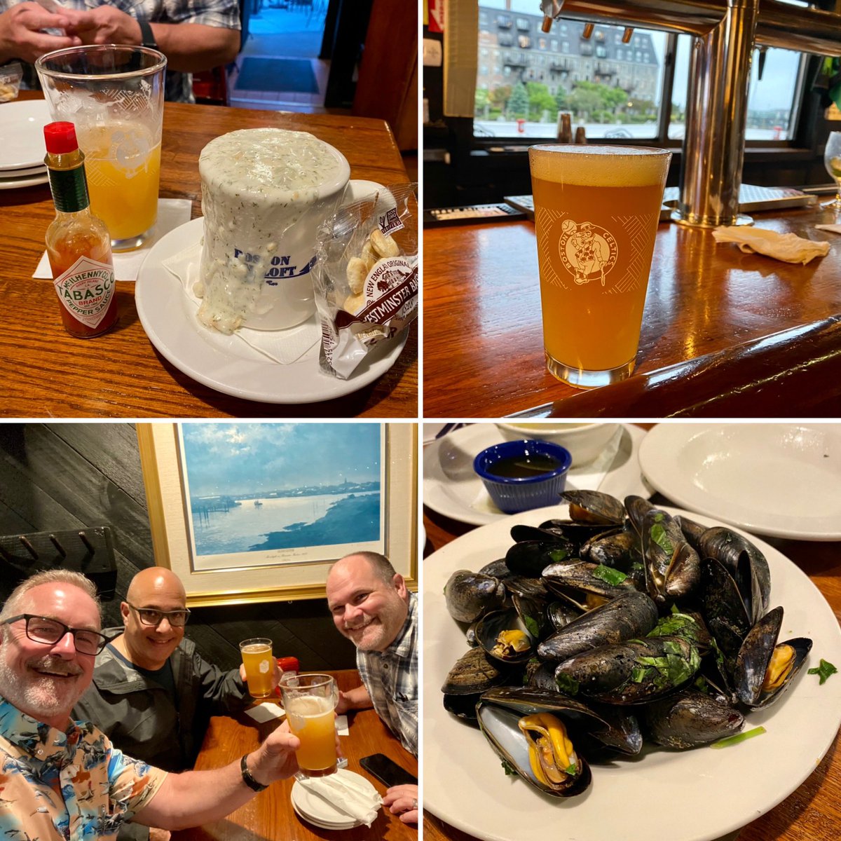 CMoneyKS's tweet photo. The best #FishAndChips in #Boston and a fantastic #ClamChowder with some amazing #SteamedMussels washed down w/a Mighty Squirrel Cloud Candy Hazy NE Triple IPA with some colleagues. #BostonSailLoft #Chowdah #IPASnob https://t.co/9mFIWmCz6H