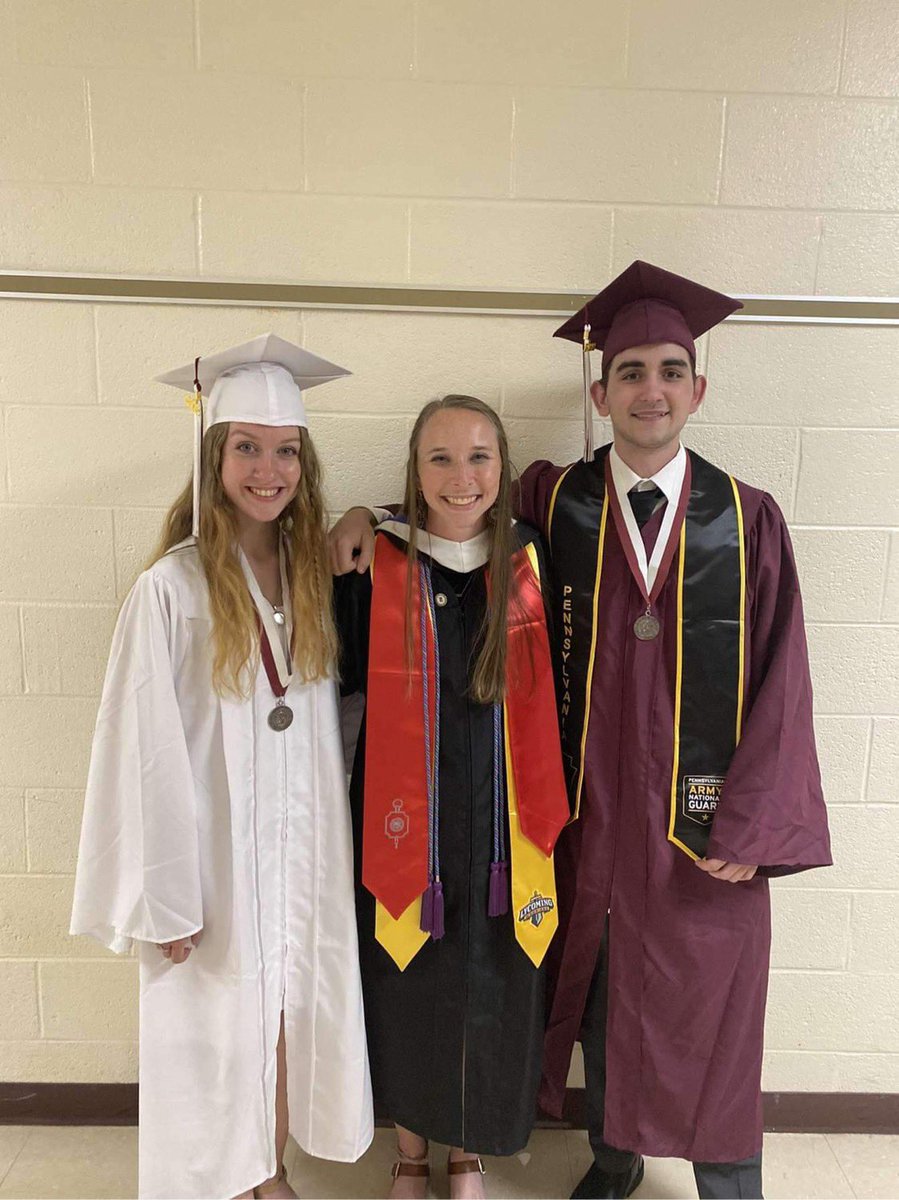 Today I watched my first group of seniors graduate from <a href="/Oxford_AreaHS/">Oxford Area HS, PA</a> It’s especially tough saying goodbye to these 2! Thank you for always visiting even when it wasn’t on your schedule… good luck and remember you’ll always be my kids! 🍎#teacherlife #Classof2022