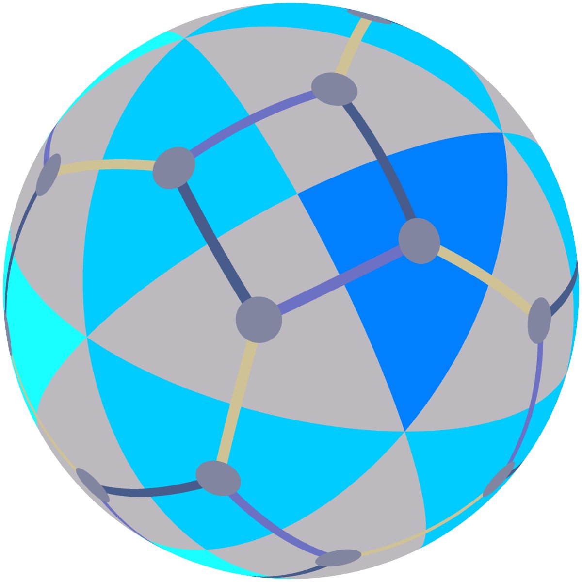 TilingBot's tweet photo. #Spherical #tiling shown in the orthographic projection. Omnitruncated {3,3}. https://t.co/1NHr2gtZ6W