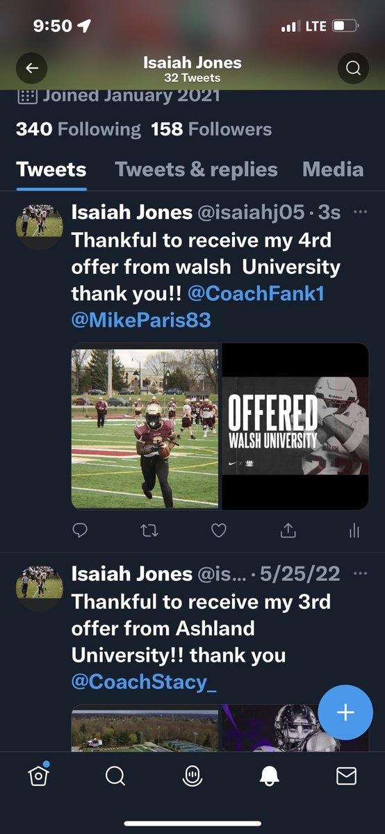 isaiahj05's tweet photo. Thankful to receive my 4th offer from walsh  University!! thank you @CoachFank1  @MikeParis83 https://t.co/vfhZQuH655