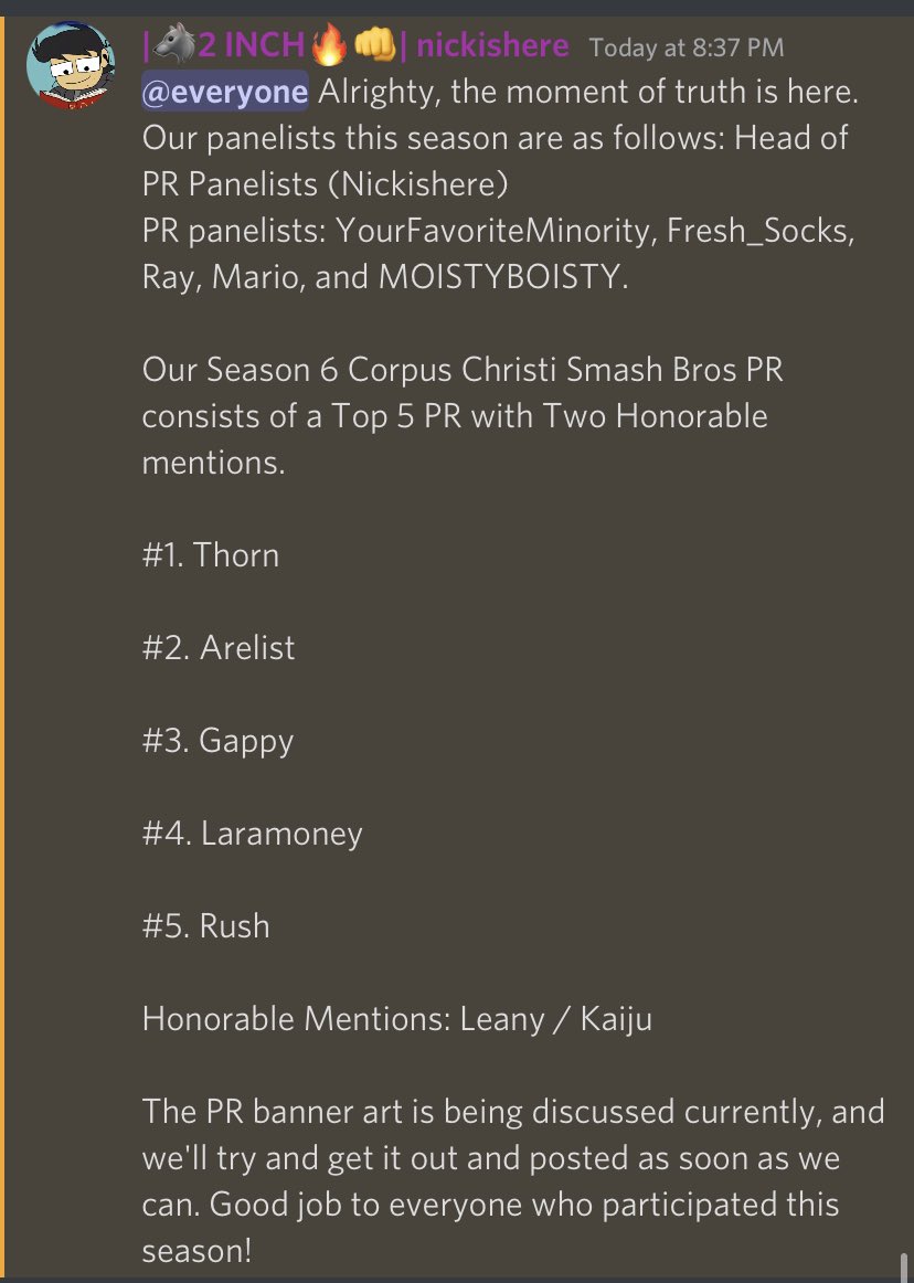 ThornKaneOrtiz's tweet photo. So I’m now OFFICIALLY the #1 best player in the Coastal Bend… Very rough season but you know I keep it gangster. Huge respect to Arelist for always bringing the best competitor out of me and huge congrats to my boy @Leany_Houdini for finally getting in the rankings. #BIGTERROR https://t.co/1l0wlli0Lt
