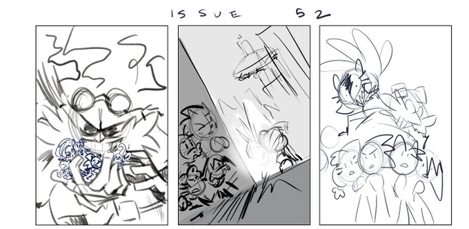 This is the process of IDW #Sonic  Issue 52's cover! 