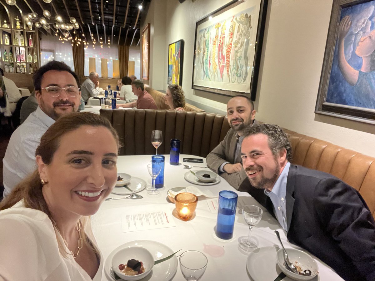 benweinbergmd's tweet photo. Former @LombardiCancer fellows dinner #ASCO22 @DrNeel_Trivedi @RueschCenter @GUMedicine @Georgetown in absentia: @DrNeilJShah @MSKCancerCenter https://t.co/EQyocQURCd