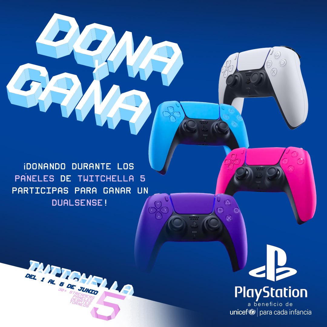 ¿Quieres apoyar a <a href="/unicefpanama/">UNICEF Panamá</a> y participar para ganar un control DualSense gracias a <a href="/PlayStation_LA/">PlayStation Latam</a>? ¡Dona y gana apoyando a la infancia panameña! 💜 *Info completa en el post de IG

instagram.com/p/CeXcACVu2j-/… 👈🏻