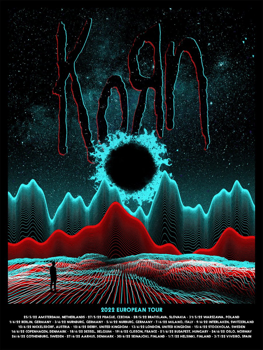 Here’s the <a href="/Korn/">Korn</a> European Tour poster. Such a huge honour having the opportunity to create art for these legends!