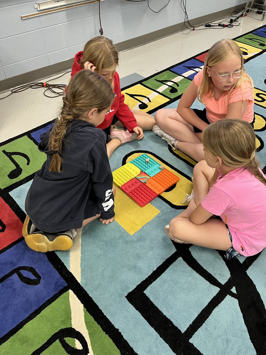 4th grade reviewing rhythms playing on the “Pop-It” boards.  Students needed their math skills in order to advance. #cherokeeinspires #findingjoy67