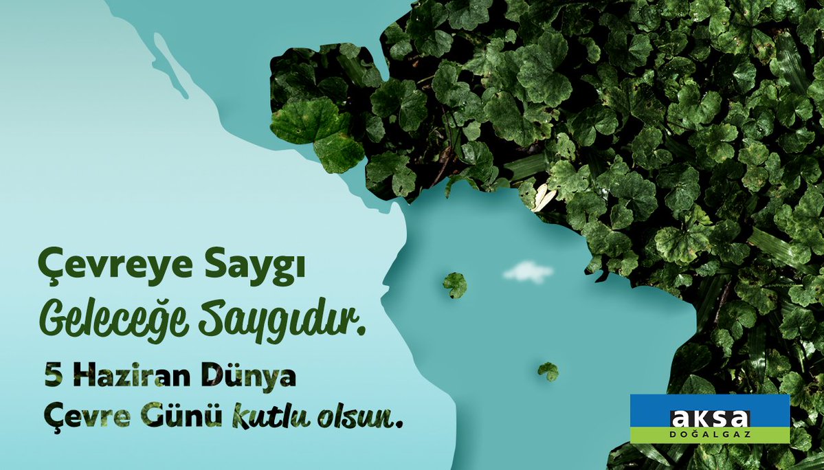 Geleceğe bırakılabilecek en değerli miras temiz bir çevre, yaşanabilir bir dünyadır. #AksaDoğalgaz olarak tüm faaliyetlerimize bu bilinçle yön veriyor, çevreye saygı prensibiyle çalışıyoruz. 5 Haziran Dünya Çevre Günü kutlu olsun. #DünyaÇevreGünü