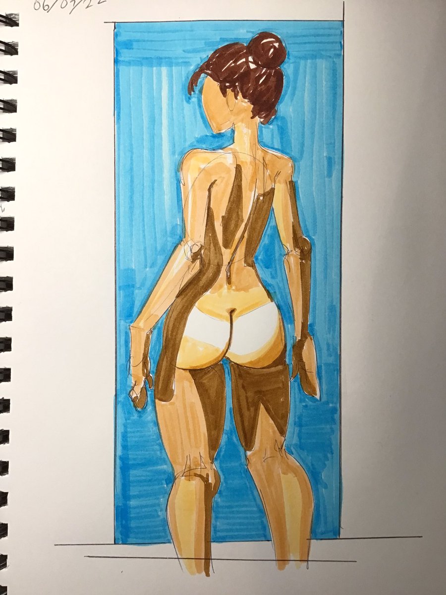 figureno2's tweet photo. I did a drawing using a photo from @nudist_pix https://t.co/w4brQdOf1o
