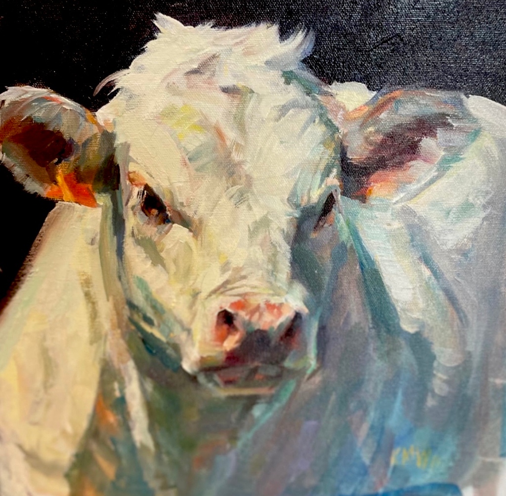“Holy Cow” by Kathy Wochele🐮 one.bidpal.net/springexhibiti…