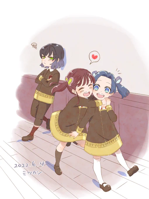 流行り物に便乗して雰囲気だけ拝借🙏
カナアオ+伊
お子ちゃまと制服は可愛い😌 