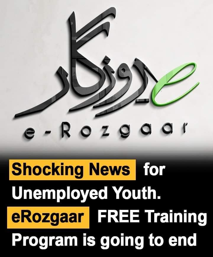 rukhsarkanwel's tweet photo. #SaveErozgaar Very sad news for unemployeed students, trainers and other E-Rozgaar management. https://t.co/pVbJtsXKPH