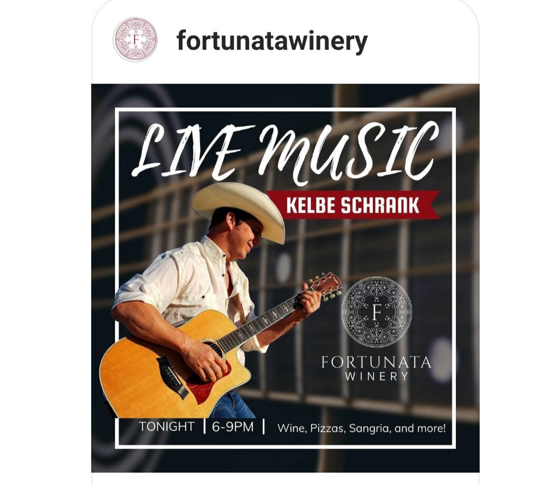 kelbeschrank's tweet photo. I'm playing music Tonight in Aubrey Texas at @FortunataWinery! Sunday is my art show at the same awesome place!
#coolthingstodo #northtexas https://t.co/yoU5x4oPqL