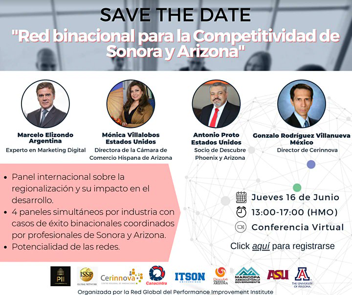 RedesSonAz's tweet photo. ¡ACOMPÁÑANOS! al próximo Foro que busca crear una Red de Líderes que impulsen y generen oportunidades para la región Sonora-Arizona🌵.
🗓️ 16 de junio  ⏰ 13:00-17:00 (HMO)
🖥️ Link de registro: https://t.co/Kp34B9H8x6 https://t.co/nOLmMhmnny
