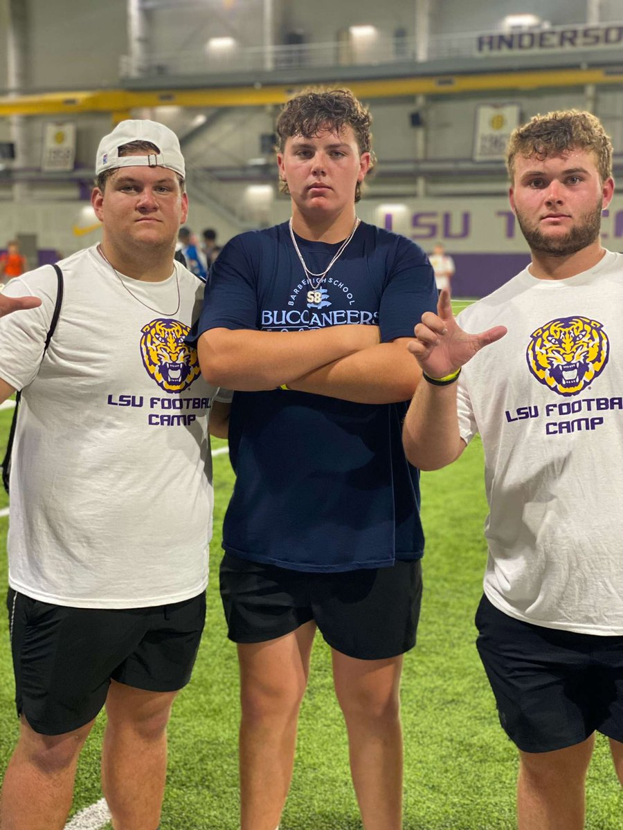 Great day <a href="/LSUfootball/">LSU Football</a> camp‼️

 @CooperH58 
<a href="/JakeLeger71/">Jake Leger</a> 
<a href="/coachbraddavis/">Brad Davis</a>
 <a href="/BordelonBo/">Bo Bordelon</a>