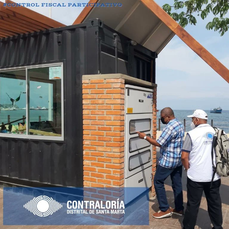 contraloria_sm's tweet photo. Con el fin de atender requerimiento ciudadano,  la Contraloría Distrital de Santa Marta efectuó una minuciosa inspección  a las obras de remodelación realizadas en el Camellón Rodrigo de Bastidas, encontrándose un presunto incumplimiento a lo pactado en el contrato celebrado. https://t.co/klG2BtH4Zs