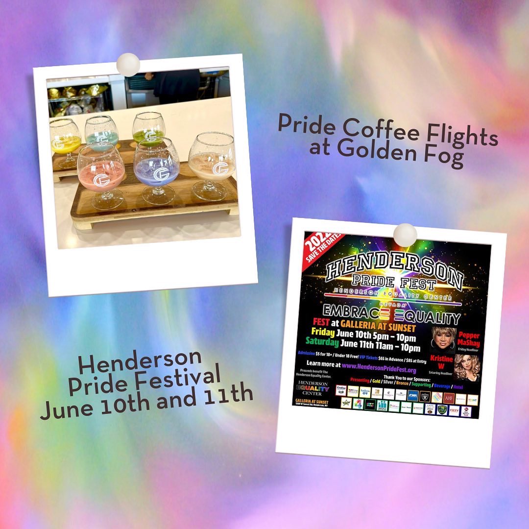 Don’t hide your pride! Celebrate Pride in Las Vegas with these Local Las Vegas Businesses. 

❤️ <a href="/LVAces/">Las Vegas Aces</a> 
💙 <a href="/blacktaplv/">Black Tap Las Vegas</a> 
💜 <a href="/LVMPDFoundation/">LVMPD Foundation</a>
💛 The Cocktail Collective: <a href="/VenetianVegas/">The Venetian Resort Las Vegas</a> 
💚 Golden Fog LV
🧡 Galleria at Sunset