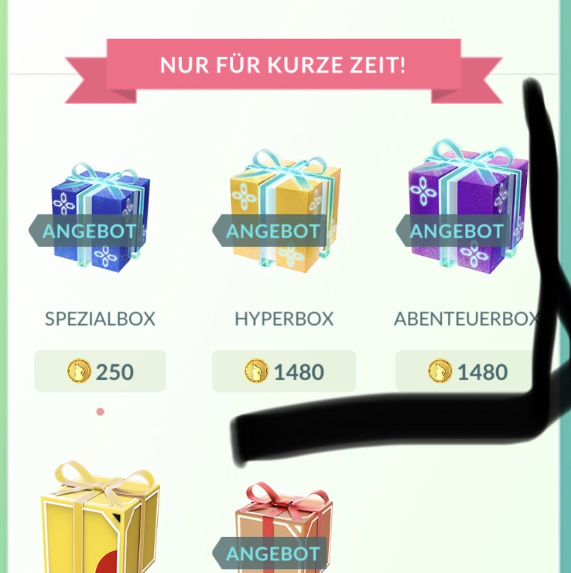 Weiß man schon, was in den Boxen vom #PokemonGOFest2022 drin ist?
Gibts überhaupt spezielle Boxen?
Hoffentlich keine Scam-Box wie auf der #pokemongotour.