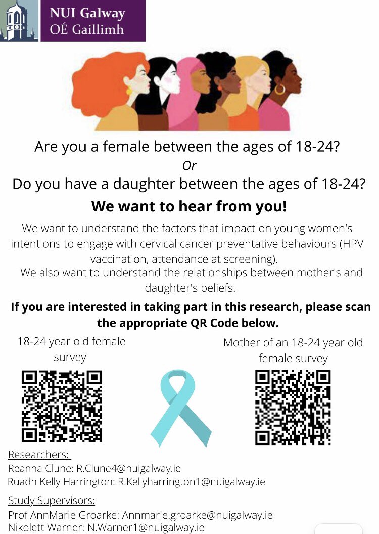 Reannaclunexx's tweet photo. Are you a female between the ages of 18-24?
Or 
Do you have a daughter between the ages of 18-24?
We want to hear from you!

Click on the link below and select the appropriate survey to take part in important cervical cancer research.

https://t.co/uTlQ5sKIkr

#cervicalcancer https://t.co/pm6XW3bEGp