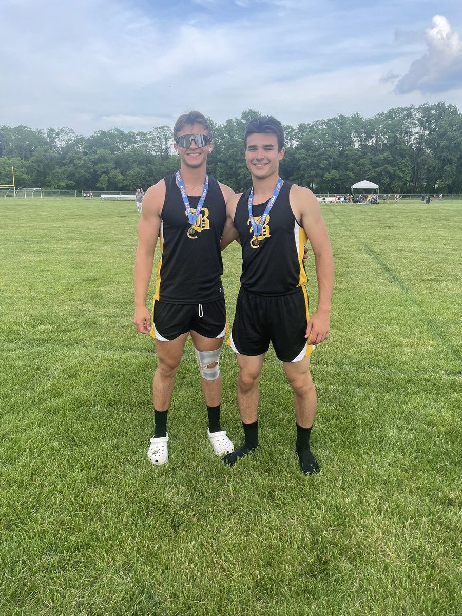 brhsathletics's tweet photo. Brock Schenck throws a personal best,  138’2, becoming the 2022 Central Jersey Sectional Champion for the Discus!! 🥇Trotman Kertes finished 5th, with a new personal best, 123’ 6, earning a spot in the Group finals w/his teammate! Congratulations and good luck to both of you! https://t.co/oNy5fTrscO