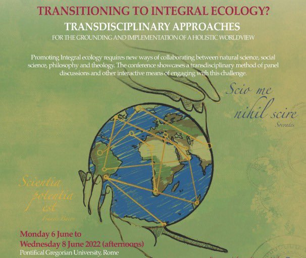 #EcologíaIntegral El próximo lunes y martes, @UniJaveriana participará en la conferencia internacional “¿Transición a la ecología integral? Enfoques transdisciplinarios para la puesta en marcha e implementación de una cosmovisión holística.”
