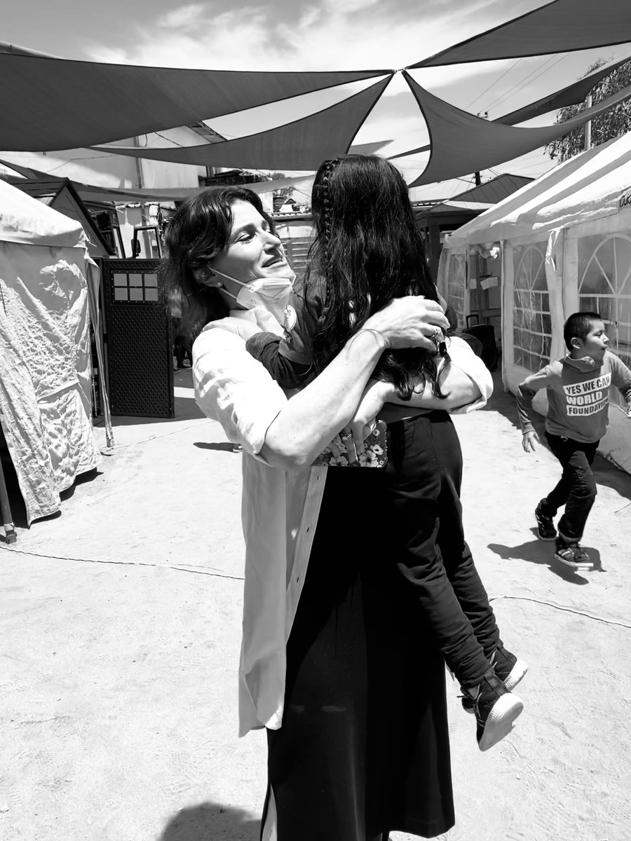 idinamenzel's tweet photo. Spent a day at the border w/ my incredible friend Elsa Collins &amp; her team @ #ThisIsAboutHumanity. Visited LGBTQ+ asylum-seekers &amp; listened to their stories. Had the privilege to distribute hygiene products &amp; school supplies @YesWeCanWF mobile school bus. Thank you for all you do! https://t.co/oe1buI62xY