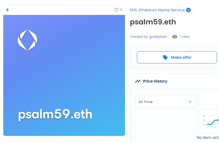PsalmsClub's tweet photo. Welcome to the psalm family. psalm59.eth

who wants to take advantage of our last partnership, I inform you that we have 2 WLs FCFS slots for those who are holders of the psalms.

@10kClubOfficial @ens_vision @ENS_HUB @24hClubOfficial @100KENSClub @EnsDateClub @gemxyz @blockchill https://t.co/akkX1kZnvl