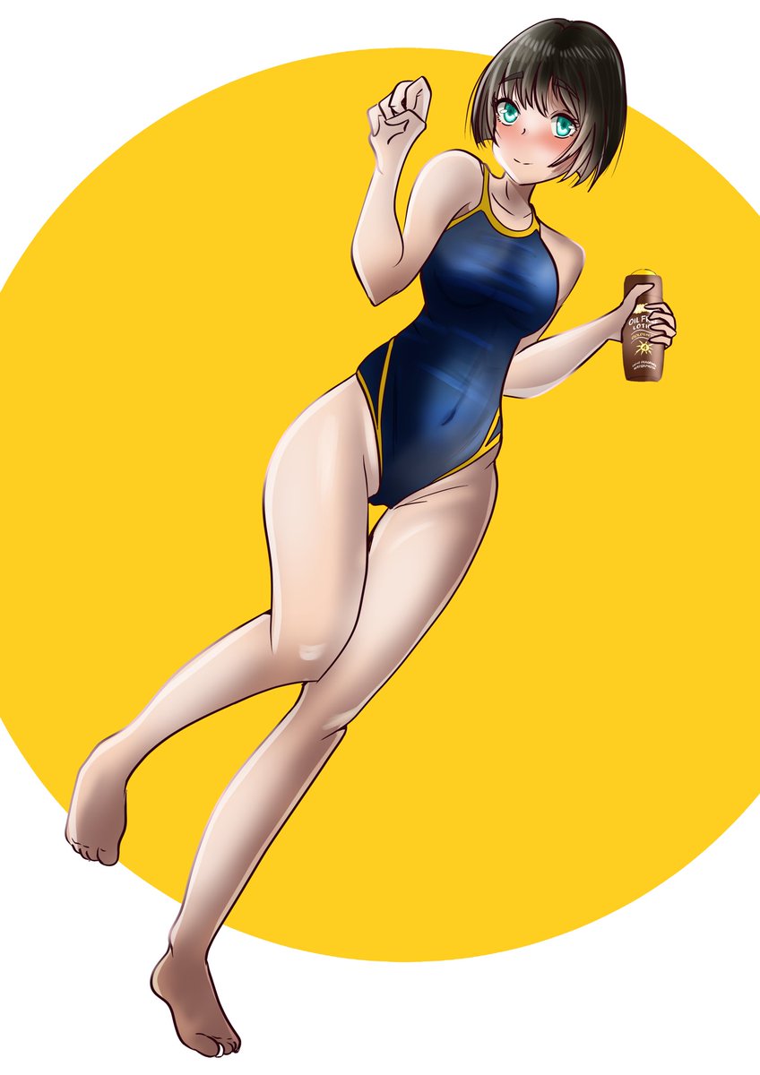 頑張って描いたコパトーンは前々回からの流用です 競泳水着part 2 Yoshioponのイラスト
