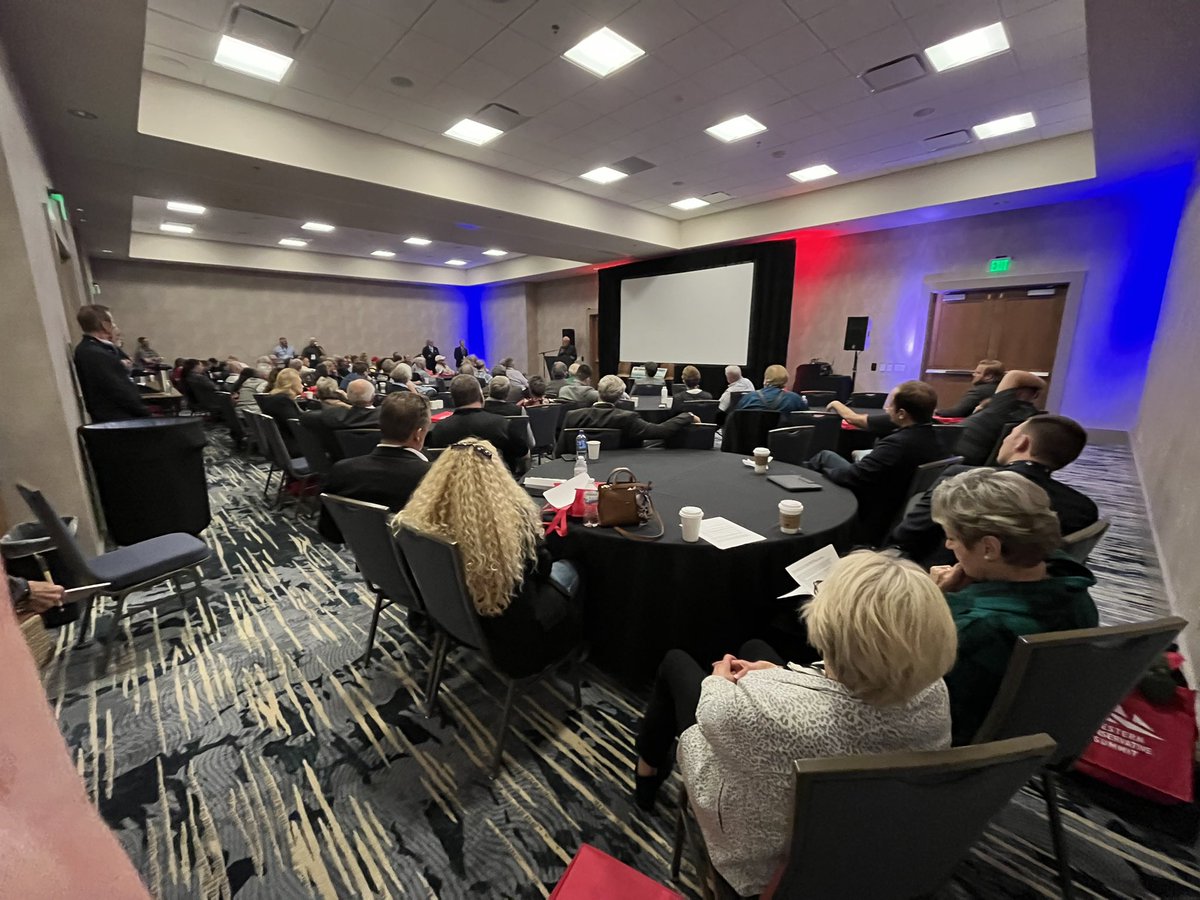 kathypeterson's tweet photo. “Members of the Republican Party should choose the candidates for the Republican Party.” @KevinLundberg @randycorporon #ClosedPrimary @cogop needs to become a plaintiff in this lawsuit. #1IssueInColorado (Packed house/standing room only) #ElectionIntegrityMatters #WCS22 https://t.co/q5fOlMkukN