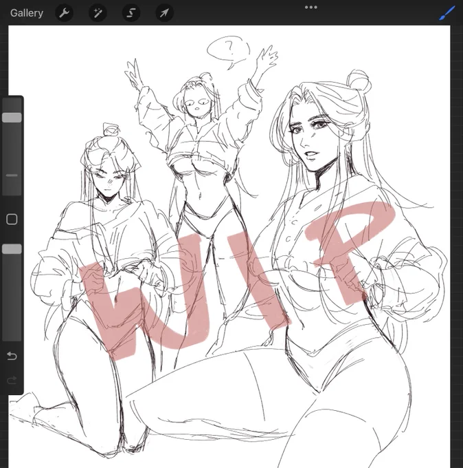 wip // sketches inspired by zoë's fem xie lian ♥️ 