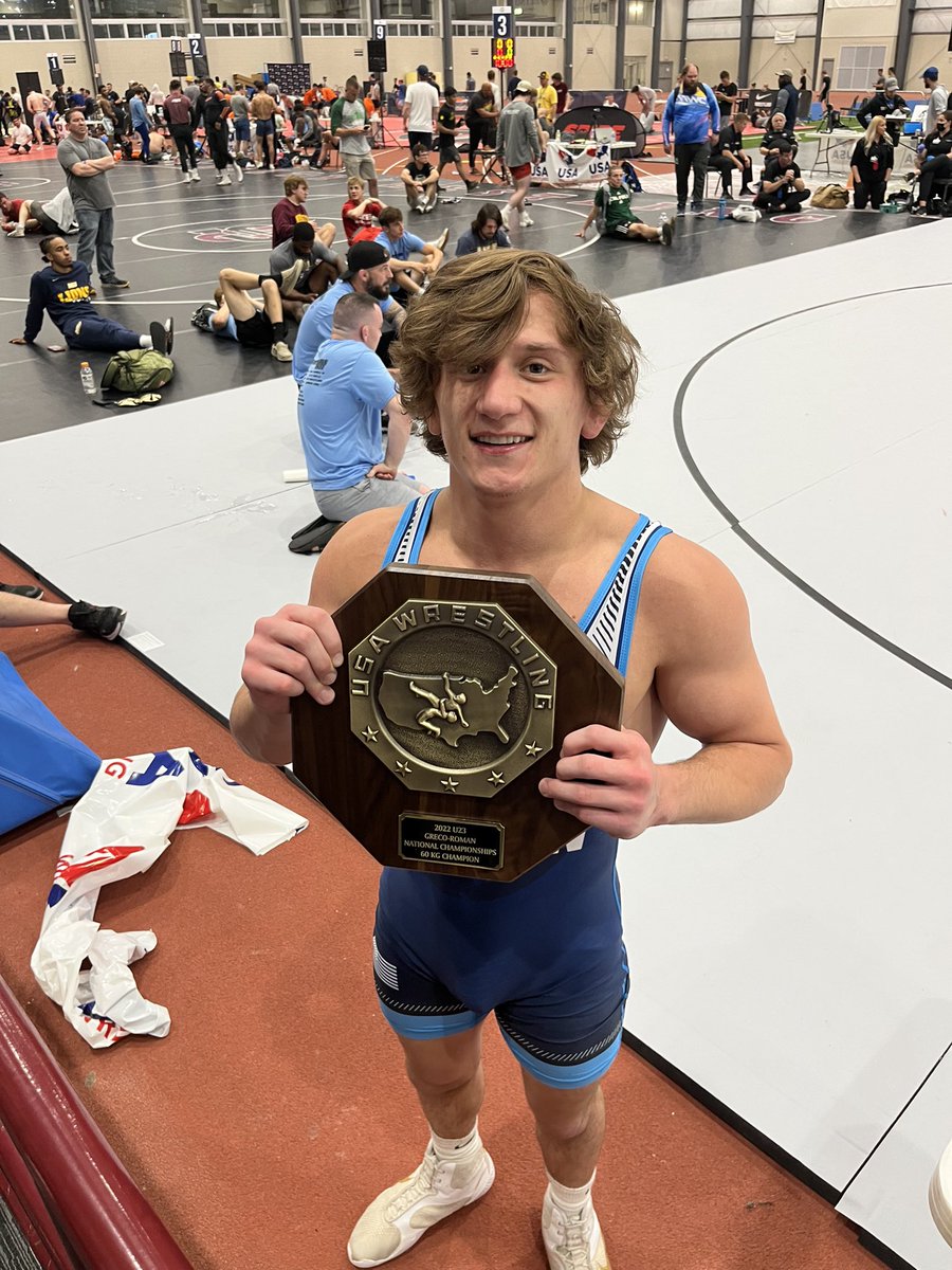kwrestling's tweet photo. Congrats to @Phoomey on winning U23 Greco Trials! He will be heading over to Spain for U23 Worlds in October!! https://t.co/qM4JeYRptz