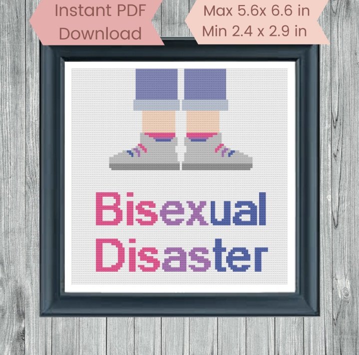 KittysXStitch's tweet photo. Thank you to all my beautiful bi disasters showing these patterns love this month 💓💜💙 https://t.co/ShE3XzgWTR