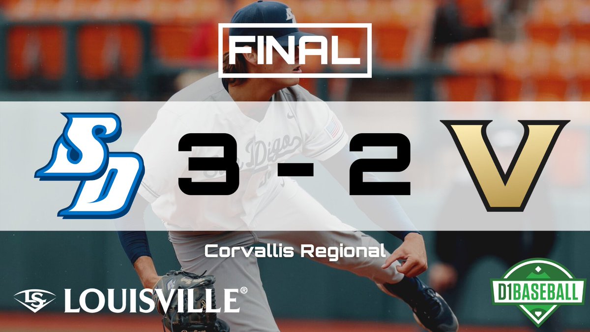 FINAL SCORE
(presented by <a href="/sluggernation/">Louisville Slugger</a>)

San Diego - 3
Vanderbilt - 2